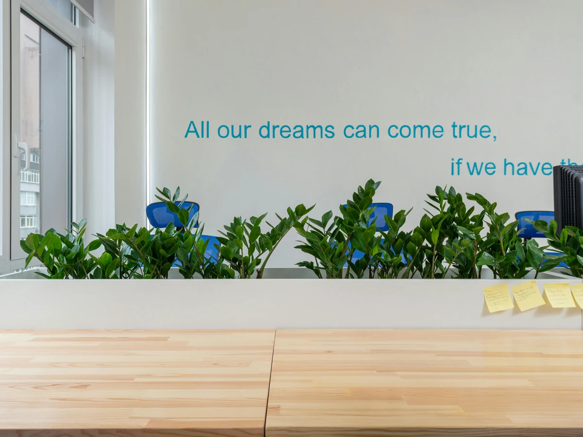 Office partition wall painted by commercial painters in Windsor