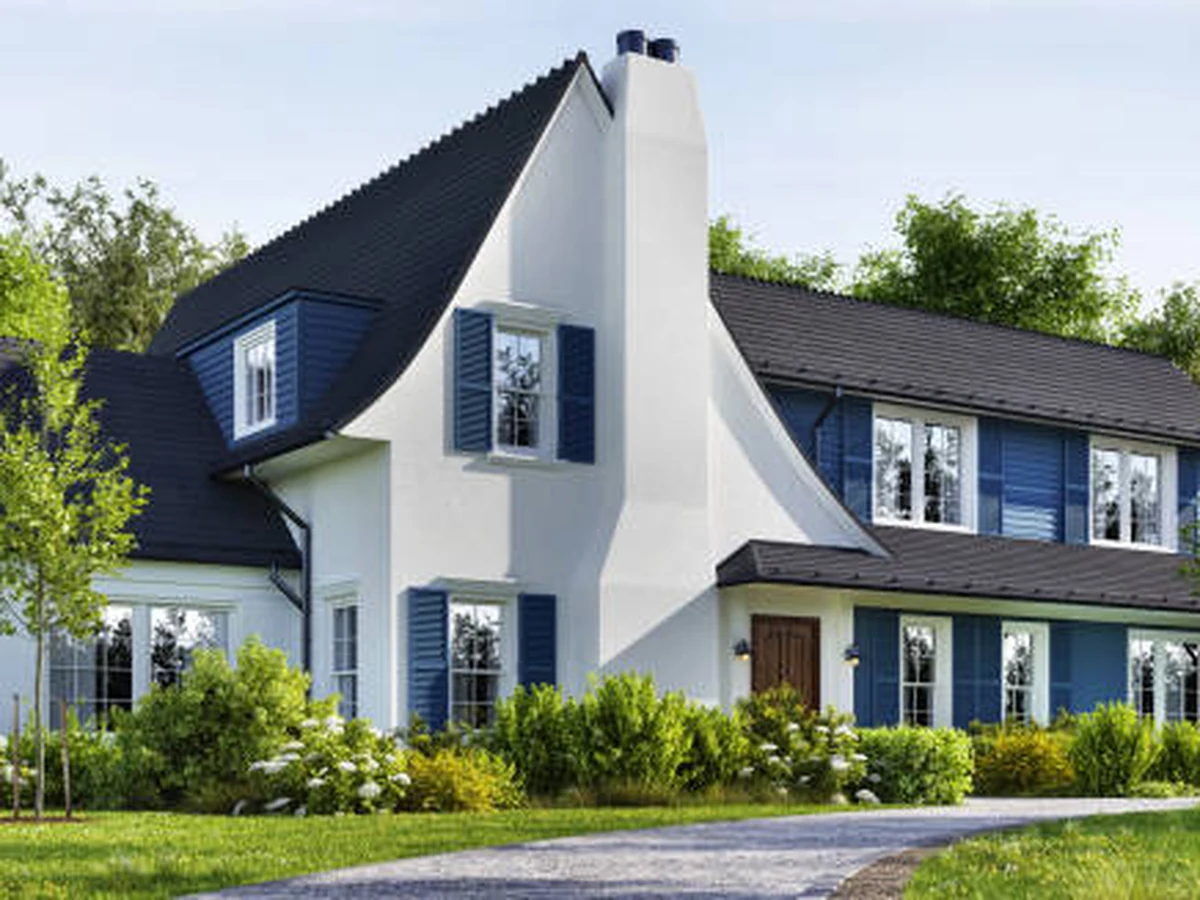 White rendered house with professional exterior painting in Windsor