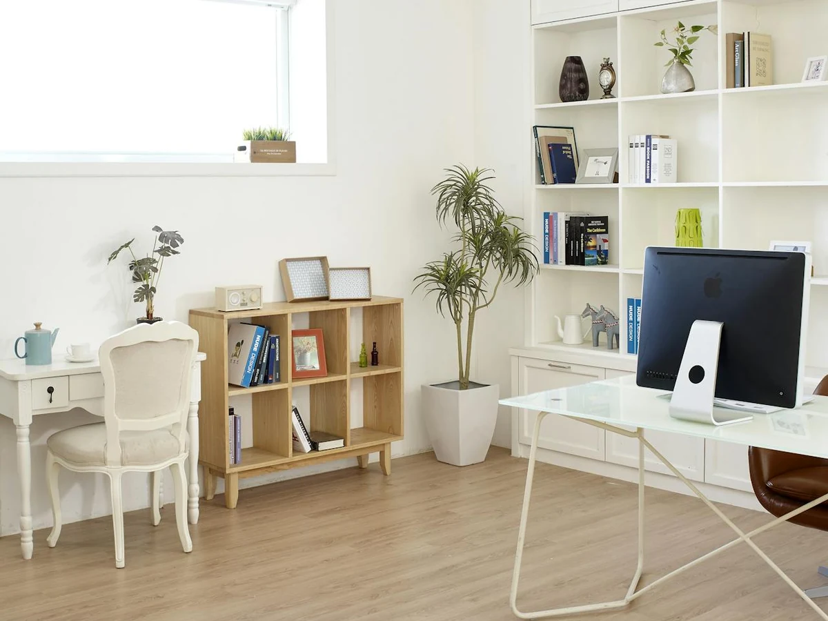 Bright home office with fresh painting in Windsor by Windsor Decorators