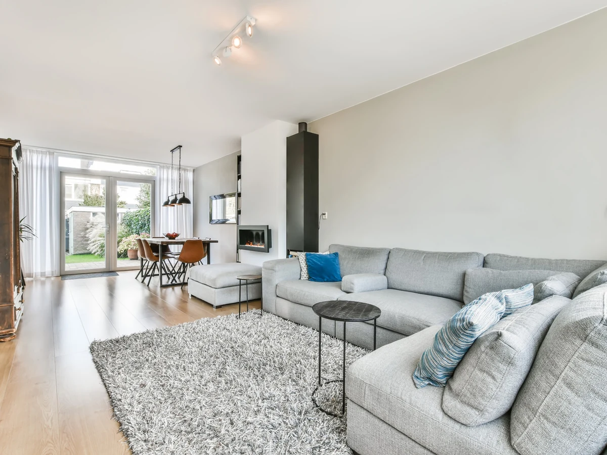 Open plan living room painting in Bray premium property — Windsor Decorators